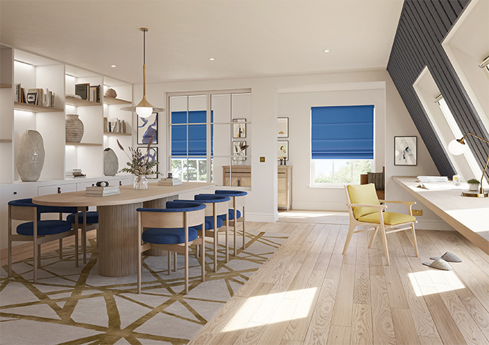 Ascot, Blue - Twist&Fit Roman Blind - Image 6